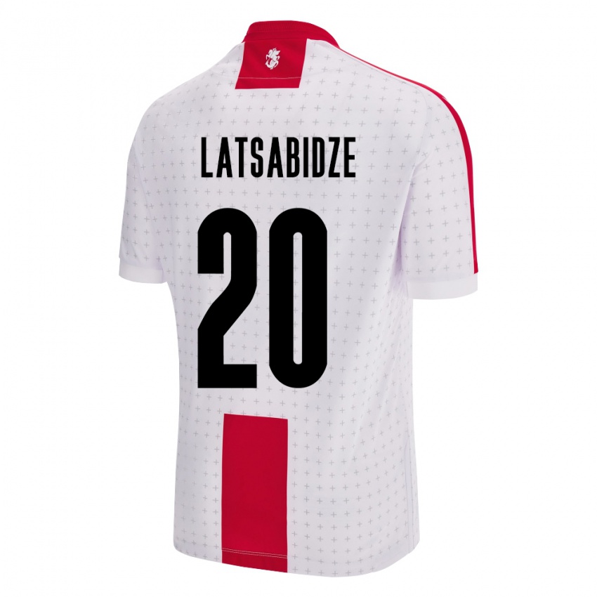 Niño Camiseta Georgia Luka Latsabidze #20 Blanco 1ª Equipación 24-26 La Camisa Argentina