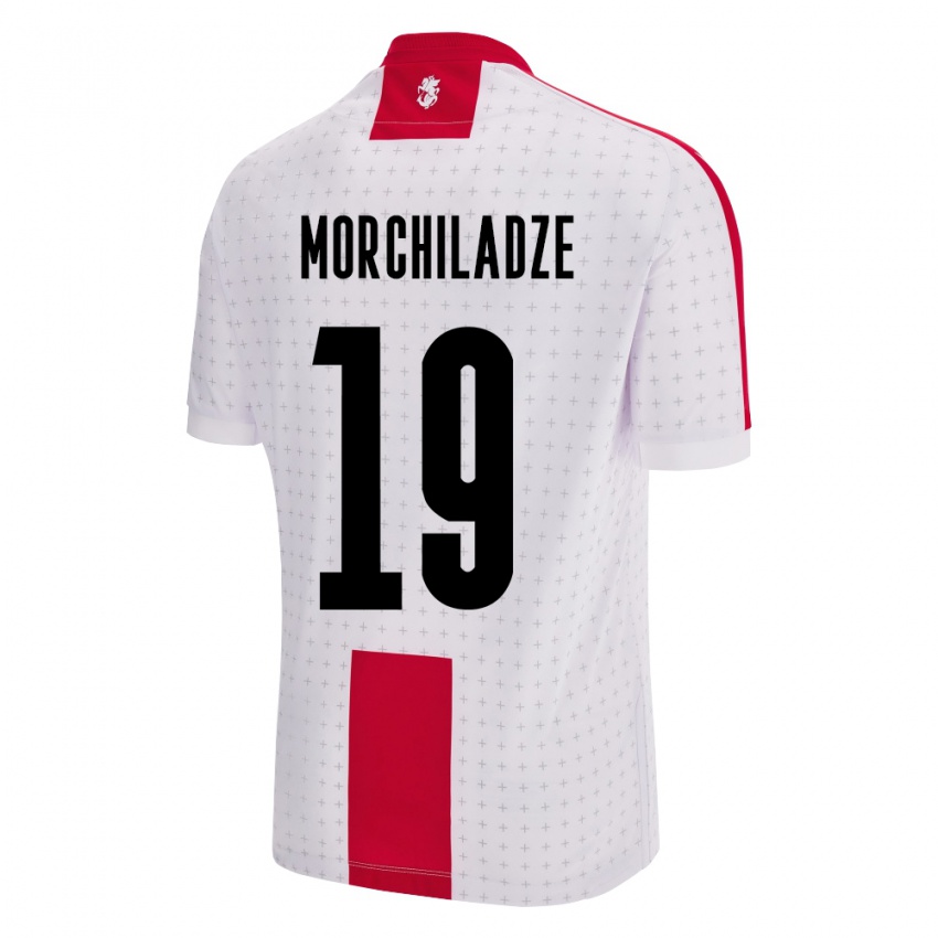 Niño Camiseta Georgia Tornike Morchiladze #19 Blanco 1ª Equipación 24-26 La Camisa Argentina