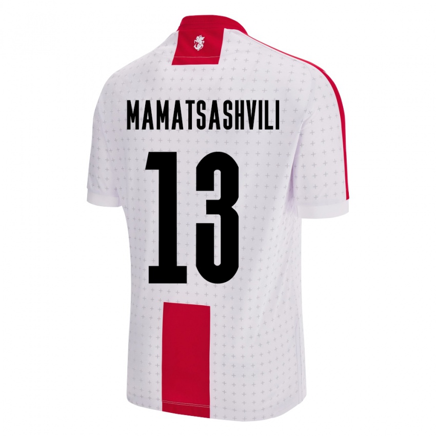 Niño Camiseta Georgia Saba Mamatsashvili #13 Blanco 1ª Equipación 24-26 La Camisa Argentina