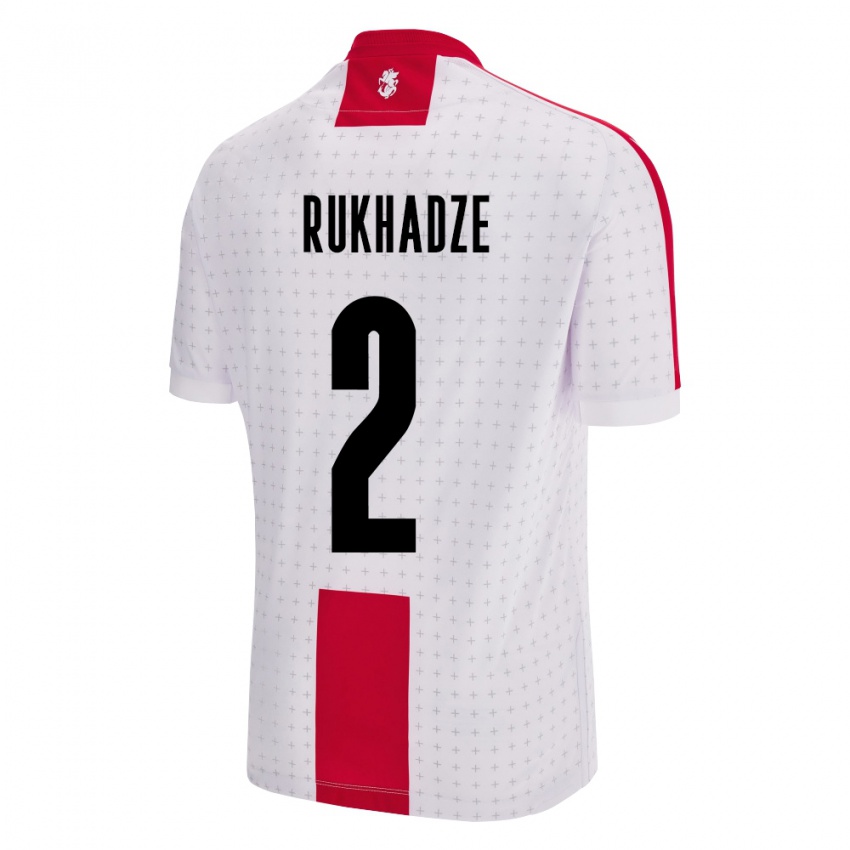 Niño Camiseta Georgia Zurab Rukhadze #2 Blanco 1ª Equipación 24-26 La Camisa Argentina