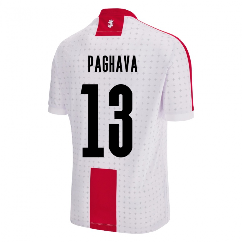 Niño Camiseta Georgia Davit Paghava #13 Blanco 1ª Equipación 24-26 La Camisa Argentina