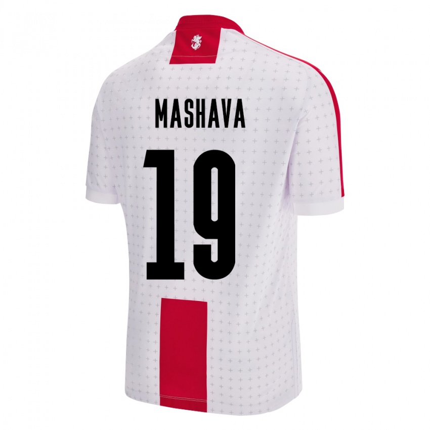 Niño Camiseta Georgia Avtandil Mashava #19 Blanco 1ª Equipación 24-26 La Camisa Argentina