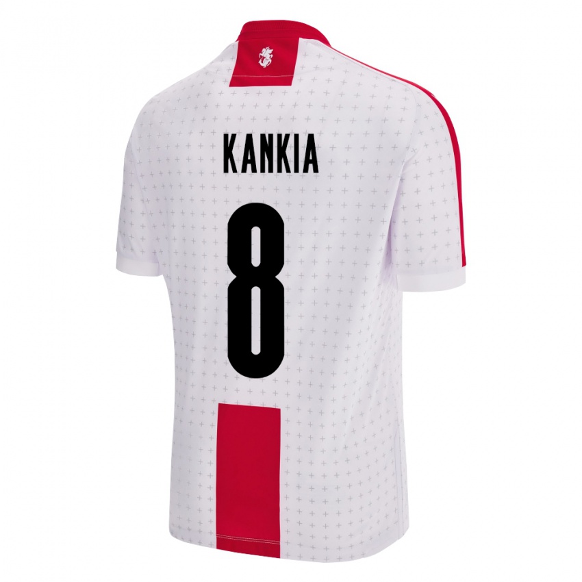 Niño Camiseta Georgia Lizzie Kankia #8 Blanco 1ª Equipación 24-26 La Camisa Argentina