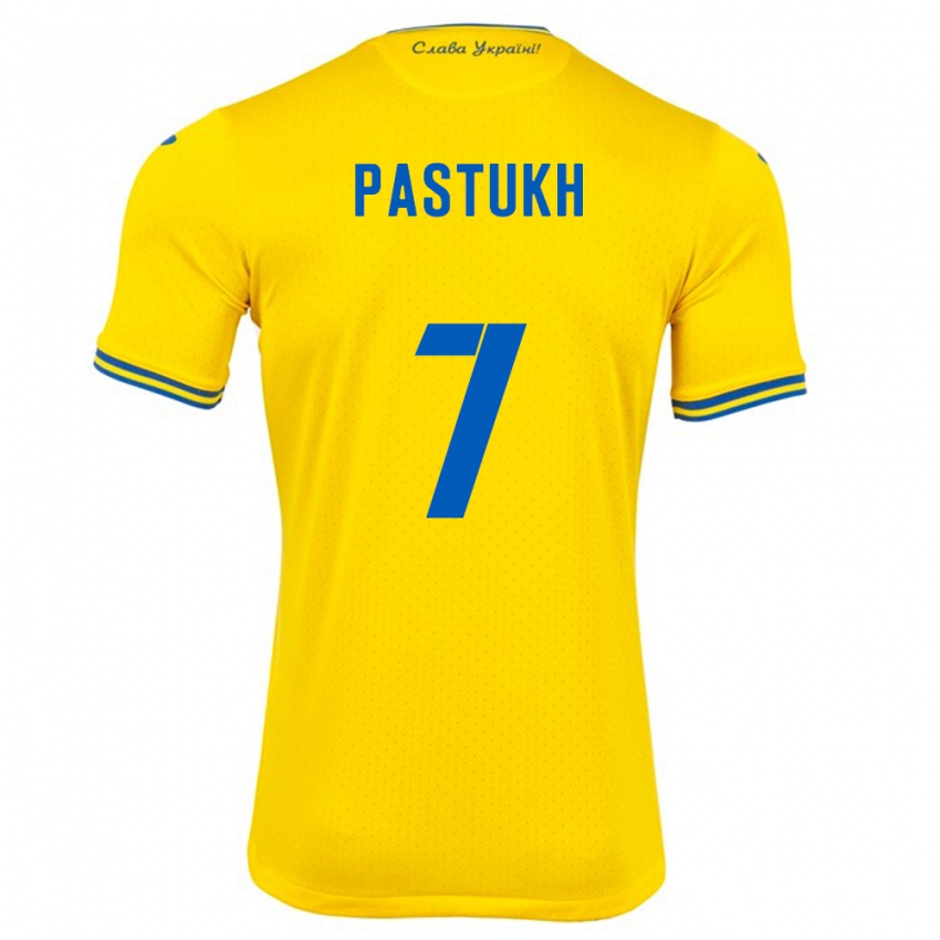 Niño Camiseta Ucrania Yevgeniy Pastukh #7 Amarillo 1ª Equipación 24-26 La Camisa Argentina