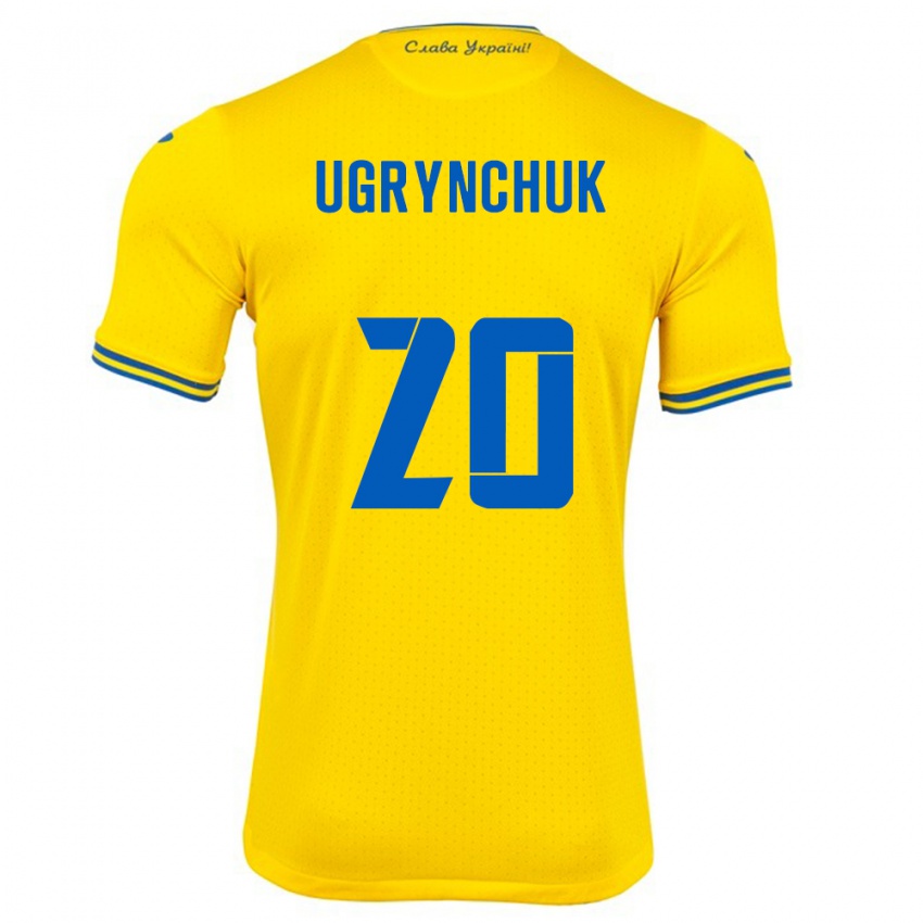 Niño Camiseta Ucrania Artem Ugrynchuk #20 Amarillo 1ª Equipación 24-26 La Camisa Argentina