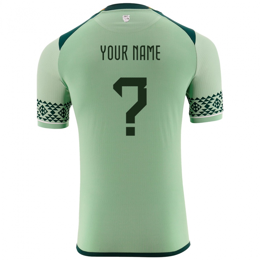 Niño Camiseta Bolivia Su Nombre #0 Verde Claro 1ª Equipación 24-26 La Camisa Argentina