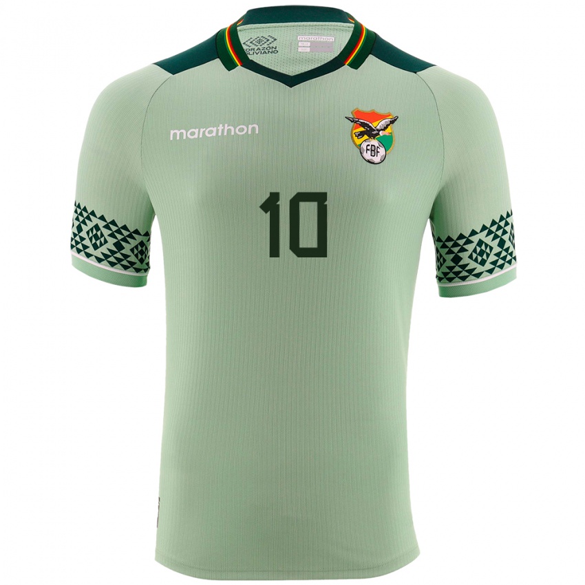 Niño Camiseta Bolivia Ramiro Vaca #10 Verde Claro 1ª Equipación 24-26 La Camisa Argentina