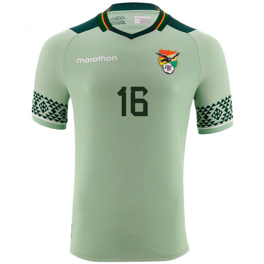 Niño Camiseta Bolivia Matías Galindo #16 Verde Claro 1ª Equipación 24-26 La Camisa Argentina