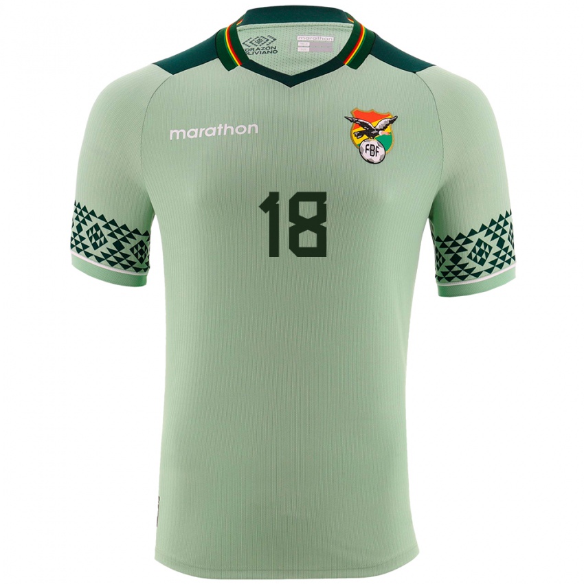 Niño Camiseta Bolivia Fabricio Quaglio #18 Verde Claro 1ª Equipación 24-26 La Camisa Argentina