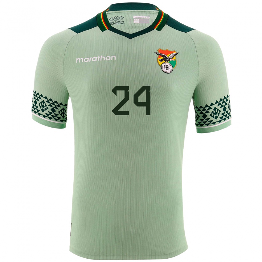 Niño Camiseta Bolivia Marcelo Suárez #24 Verde Claro 1ª Equipación 24-26 La Camisa Argentina