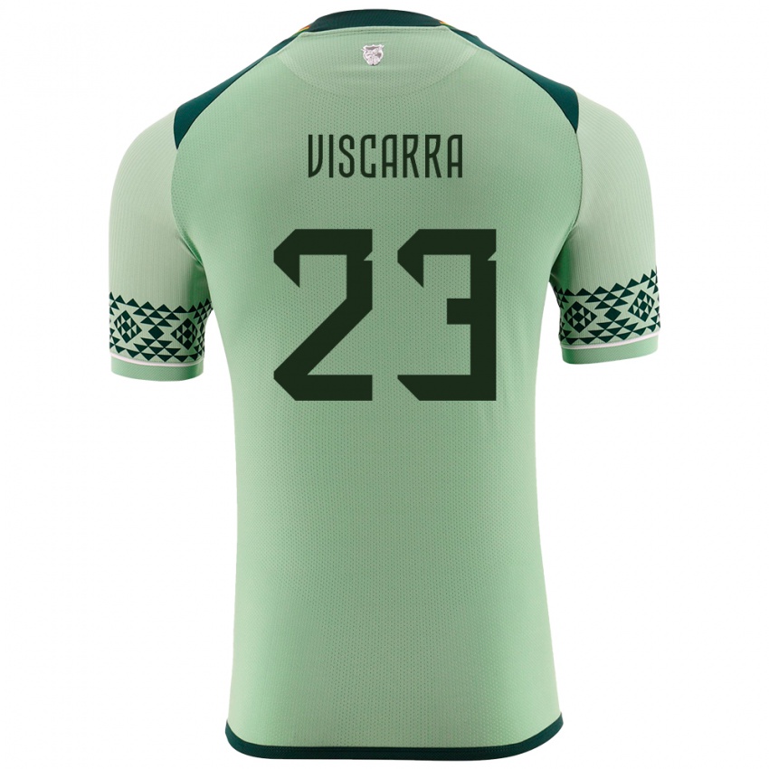 Niño Camiseta Bolivia Guillermo Viscarra #23 Verde Claro 1ª Equipación 24-26 La Camisa Argentina