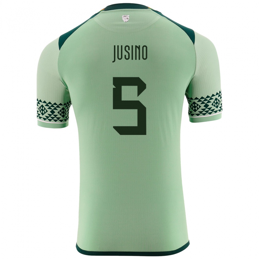 Niño Camiseta Bolivia Adrián Jusino #5 Verde Claro 1ª Equipación 24-26 La Camisa Argentina