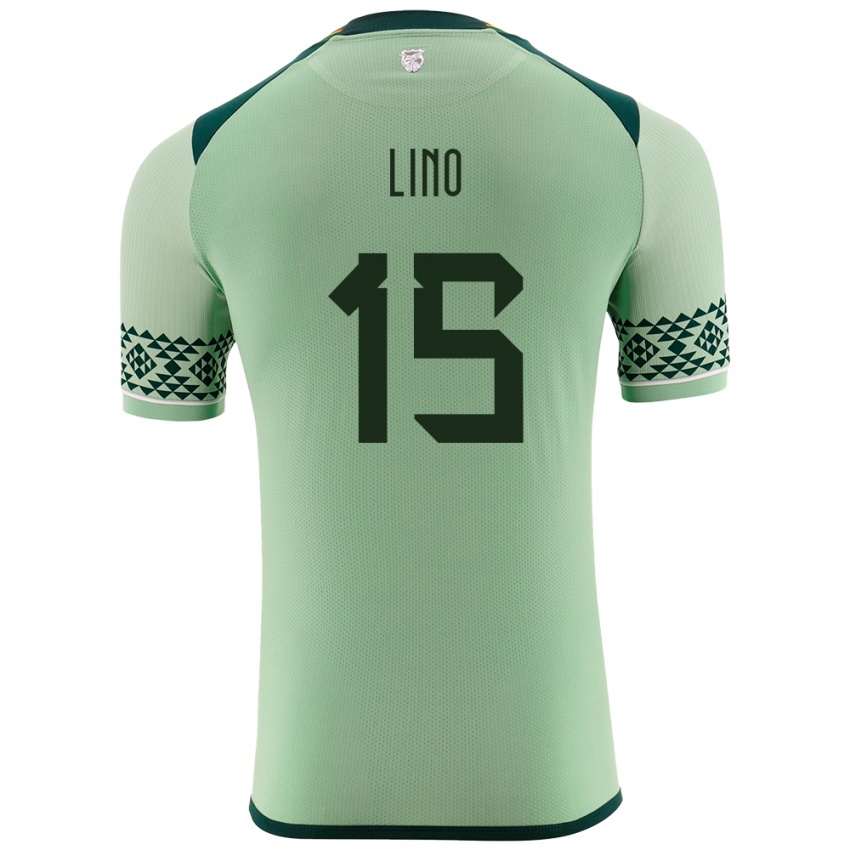 Niño Camiseta Bolivia Daniel Lino #15 Verde Claro 1ª Equipación 24-26 La Camisa Argentina