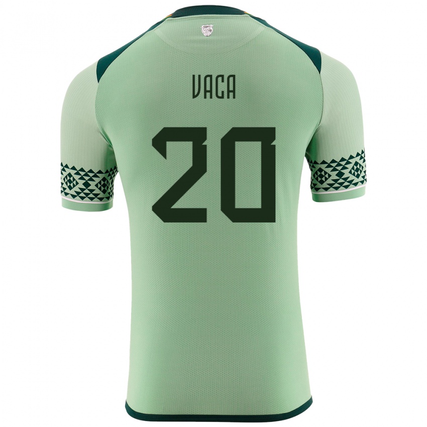 Niño Camiseta Bolivia Pablo Vaca #20 Verde Claro 1ª Equipación 24-26 La Camisa Argentina