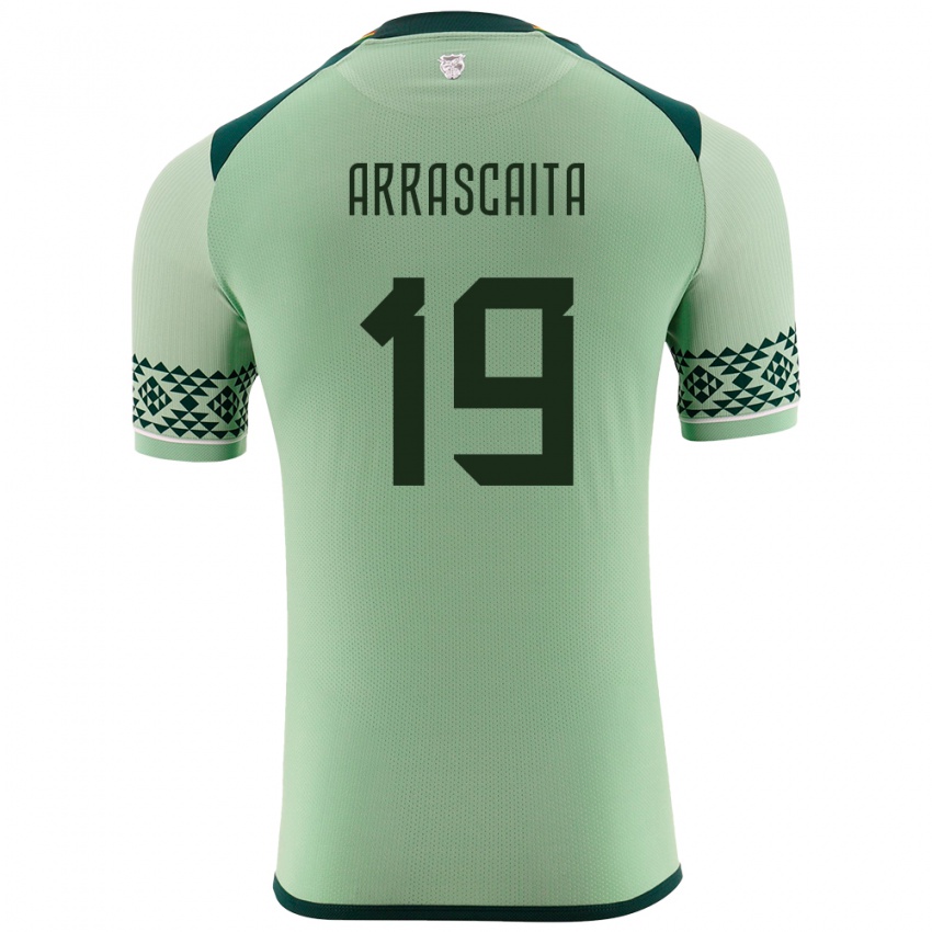 Niño Camiseta Bolivia Jaime Arrascaita #19 Verde Claro 1ª Equipación 24-26 La Camisa Argentina