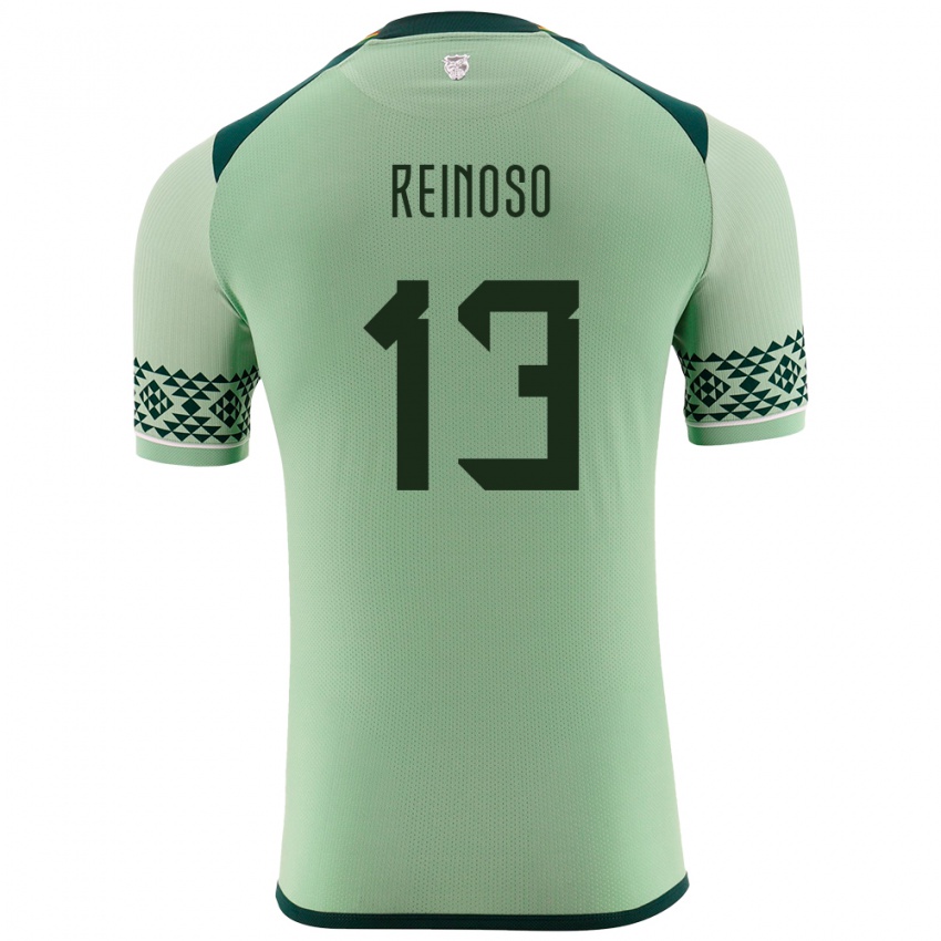 Niño Camiseta Bolivia Jair Reinoso #13 Verde Claro 1ª Equipación 24-26 La Camisa Argentina