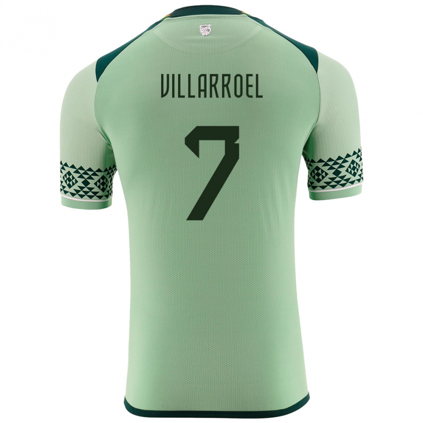 Niño Camiseta Bolivia Miguel Villarroel #7 Verde Claro 1ª Equipación 24-26 La Camisa Argentina