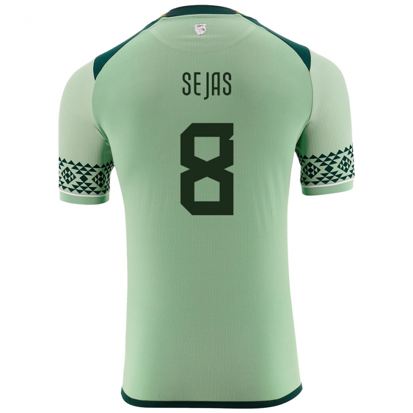 Niño Camiseta Bolivia Carlos Sejas #8 Verde Claro 1ª Equipación 24-26 La Camisa Argentina