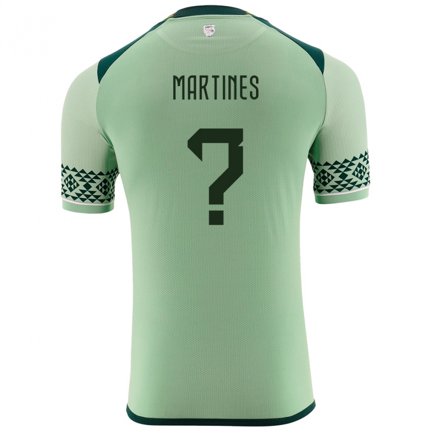 Niño Camiseta Bolivia José Martínes #0 Verde Claro 1ª Equipación 24-26 La Camisa Argentina