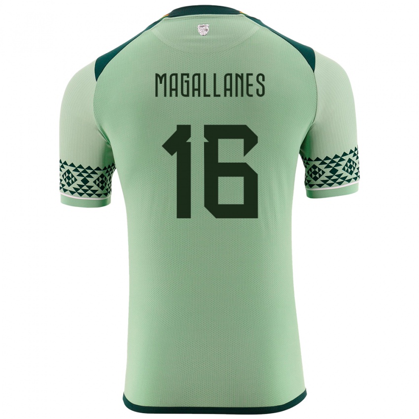 Niño Camiseta Bolivia Juan Magallanes #16 Verde Claro 1ª Equipación 24-26 La Camisa Argentina