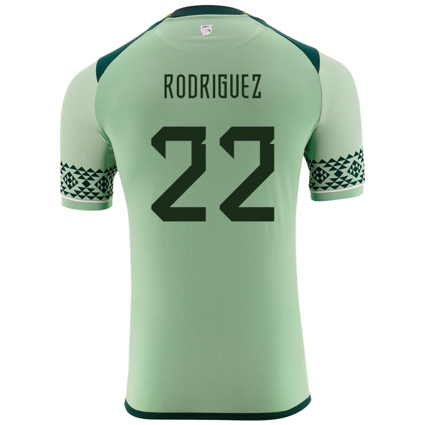 Niño Camiseta Bolivia Carlitos Rodriguez #22 Verde Claro 1ª Equipación 24-26 La Camisa Argentina