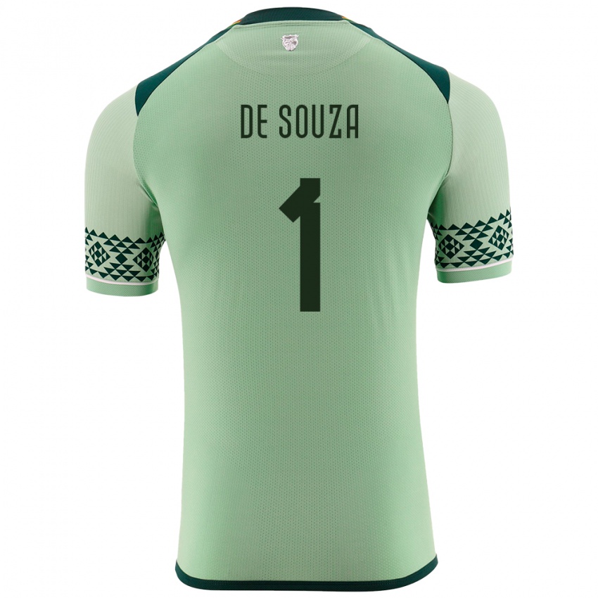 Niño Camiseta Bolivia Victor De Souza #1 Verde Claro 1ª Equipación 24-26 La Camisa Argentina