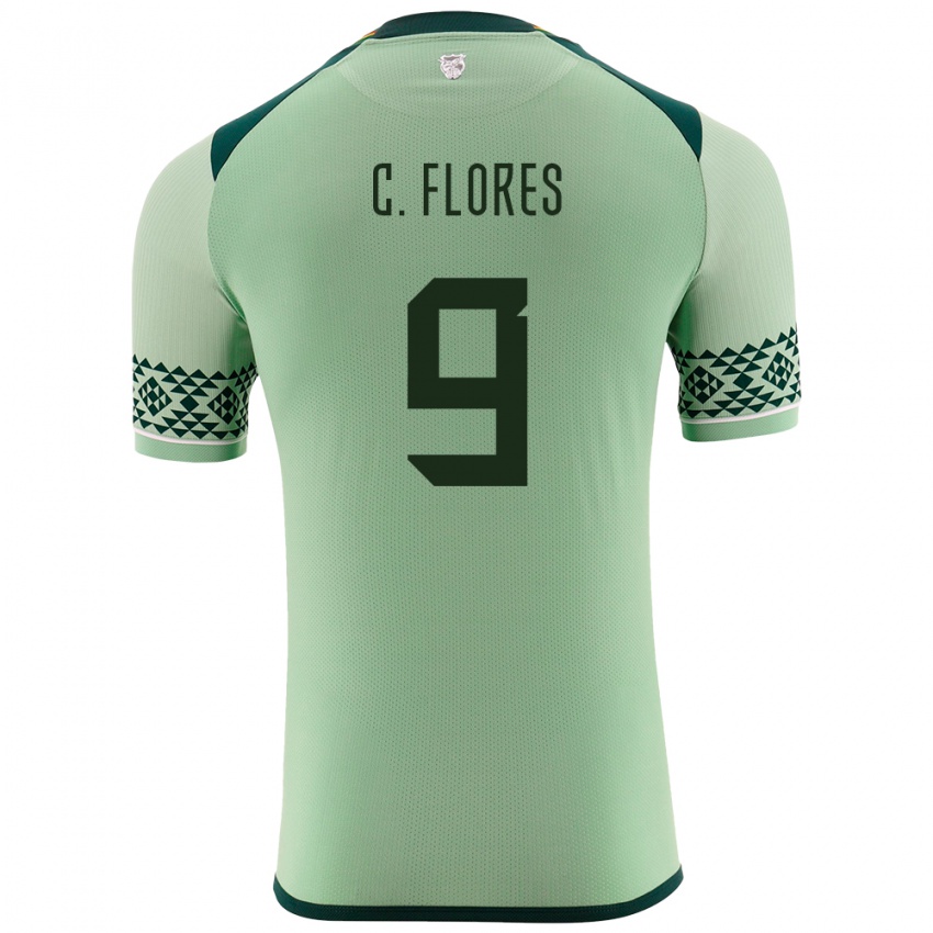 Niño Camiseta Bolivia Cesar Flores #9 Verde Claro 1ª Equipación 24-26 La Camisa Argentina