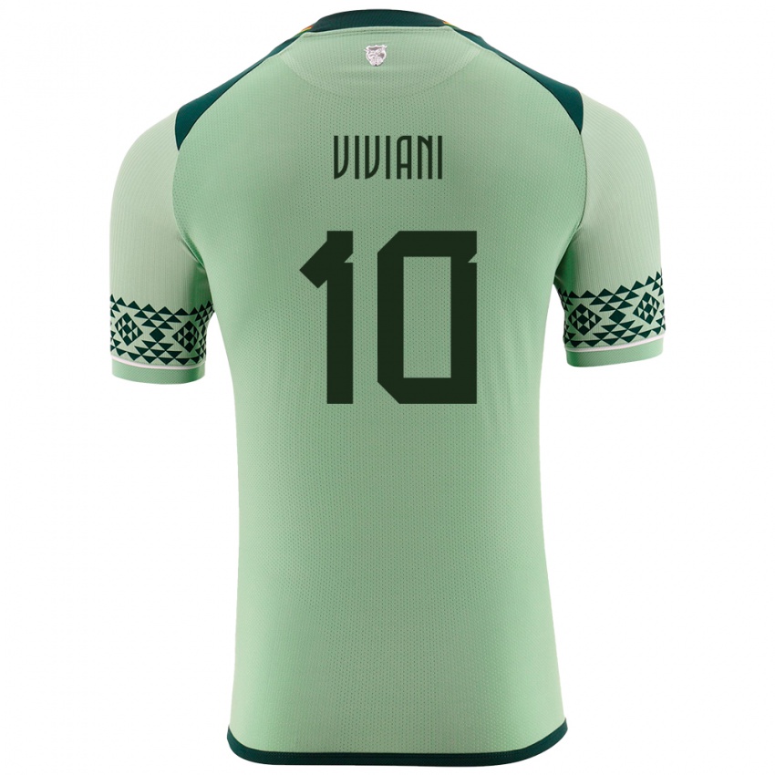 Niño Camiseta Bolivia Leonardo Viviani #10 Verde Claro 1ª Equipación 24-26 La Camisa Argentina