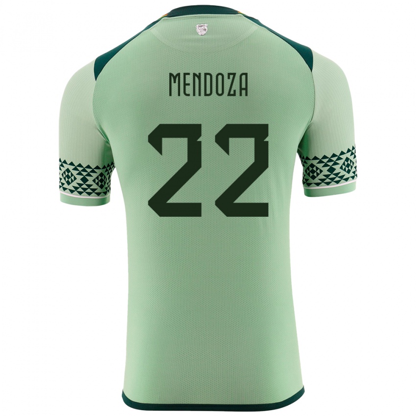 Niño Camiseta Bolivia Gonzalo Mendoza #22 Verde Claro 1ª Equipación 24-26 La Camisa Argentina