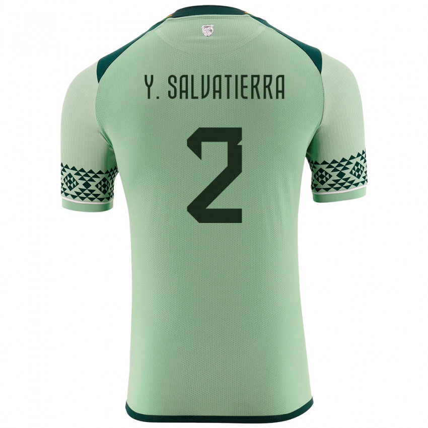 Niño Camiseta Bolivia Yuditaz Jimena Salvatierra #2 Verde Claro 1ª Equipación 24-26 La Camisa Argentina