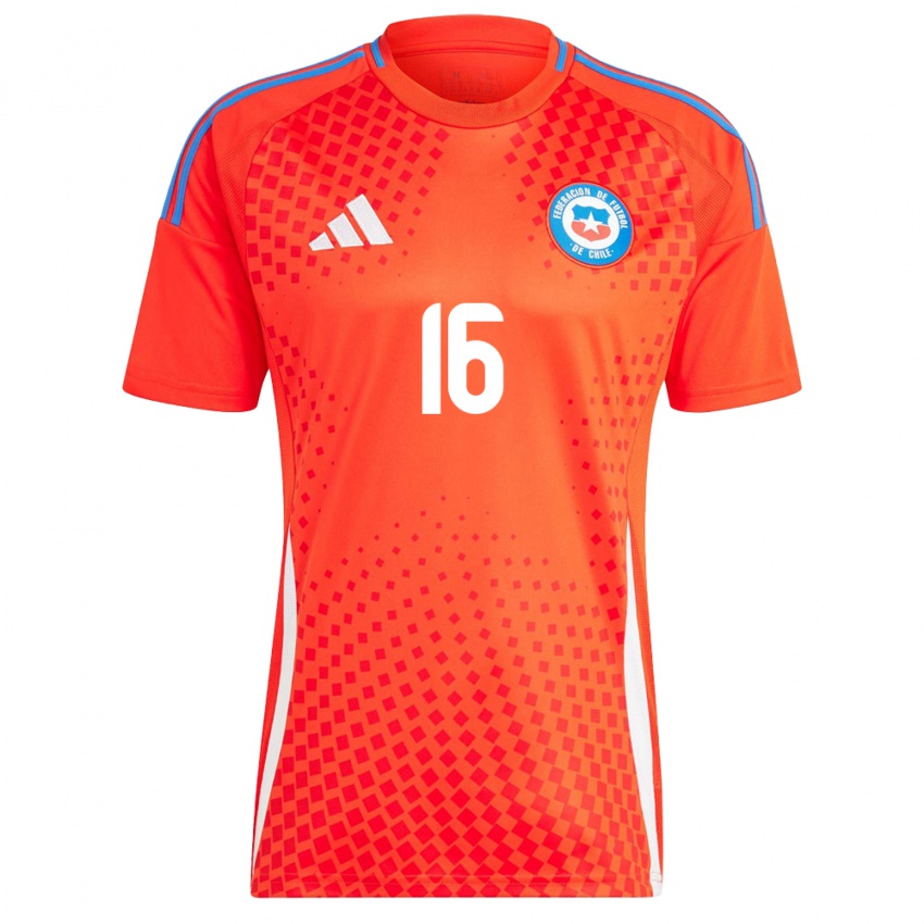 Niño Camiseta Chile Felipe Faúndez #16 Rojo 1ª Equipación 24-26 La Camisa Argentina