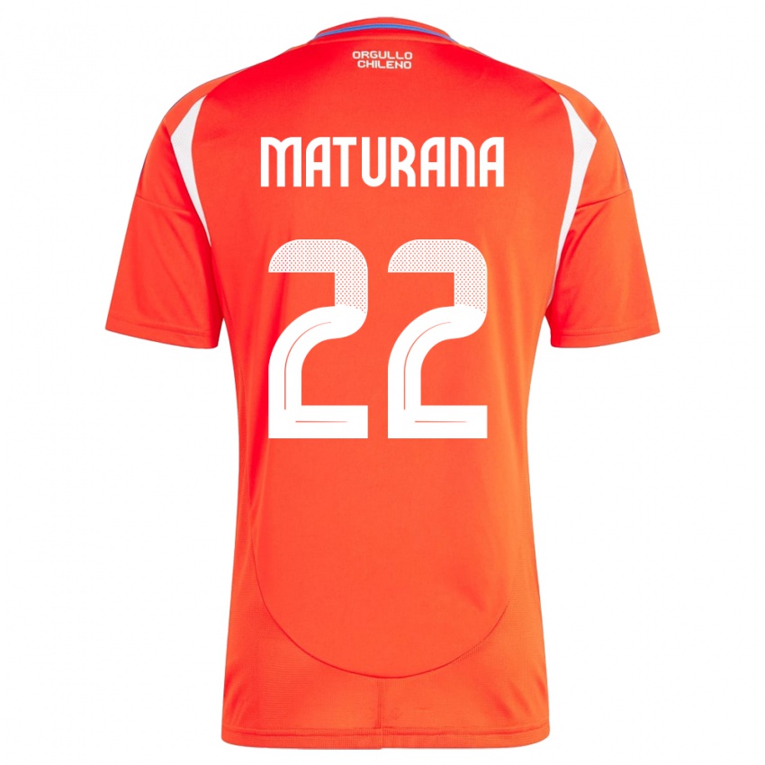 Niño Camiseta Chile Martín Maturana #22 Rojo 1ª Equipación 24-26 La Camisa Argentina