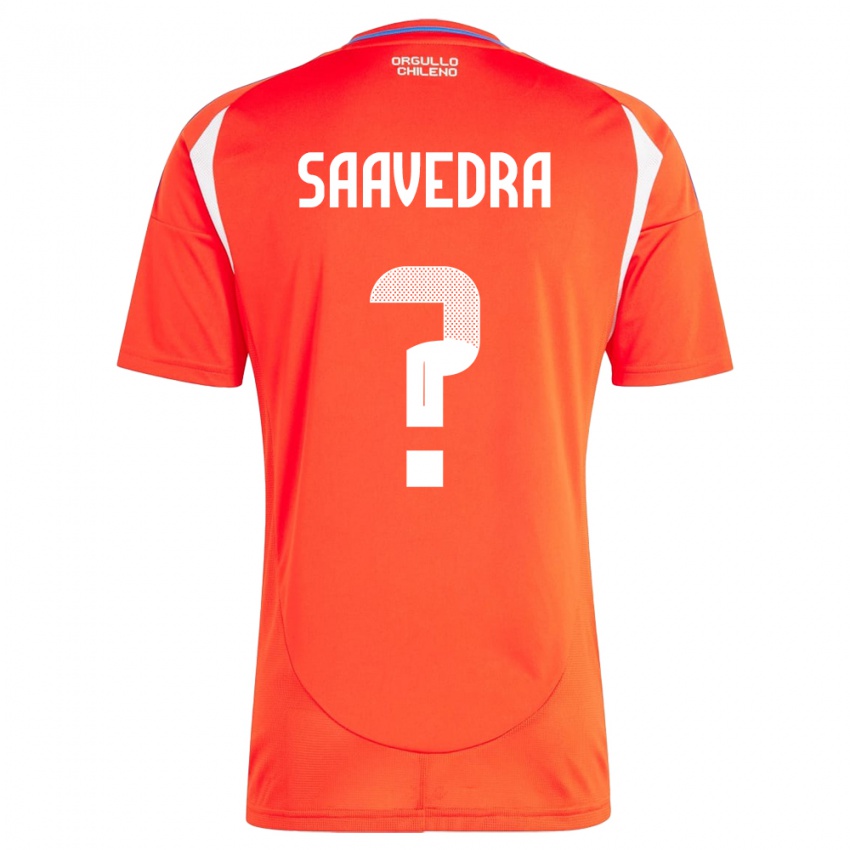 Niño Camiseta Chile Danilo Saavedra #0 Rojo 1ª Equipación 24-26 La Camisa Argentina