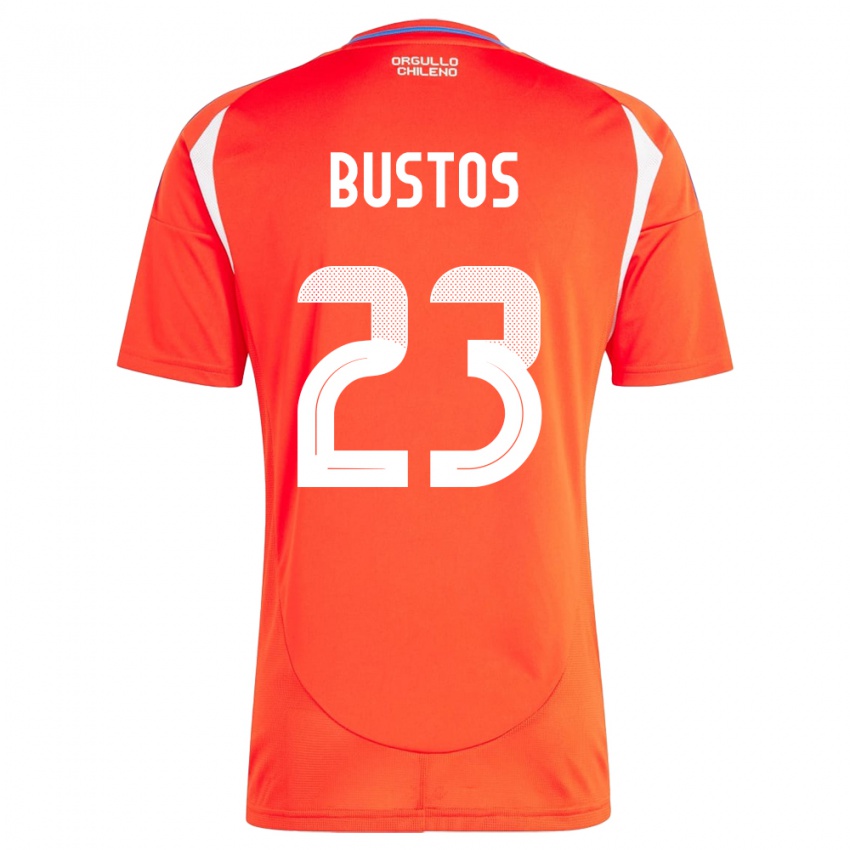 Niño Camiseta Chile Ignacia Bustos #23 Rojo 1ª Equipación 24-26 La Camisa Argentina