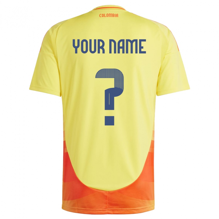 Niño Camiseta Colombia Su Nombre #0 Amarillo 1ª Equipación 24-26 La Camisa Argentina