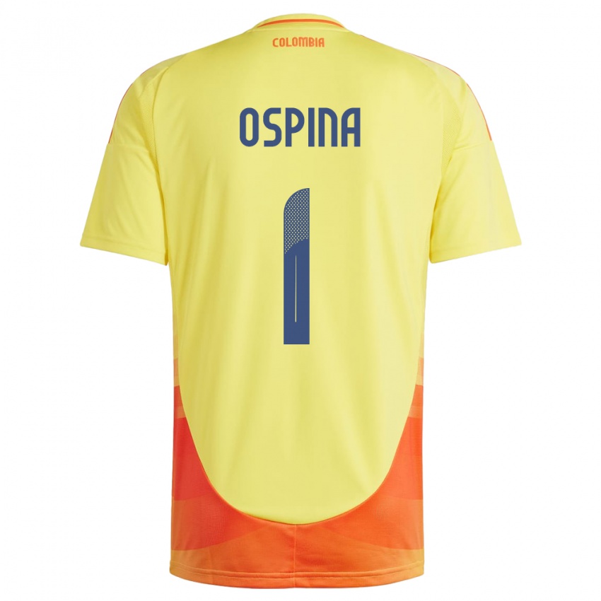 Niño Camiseta Colombia David Ospina #1 Amarillo 1ª Equipación 24-26 La Camisa Argentina