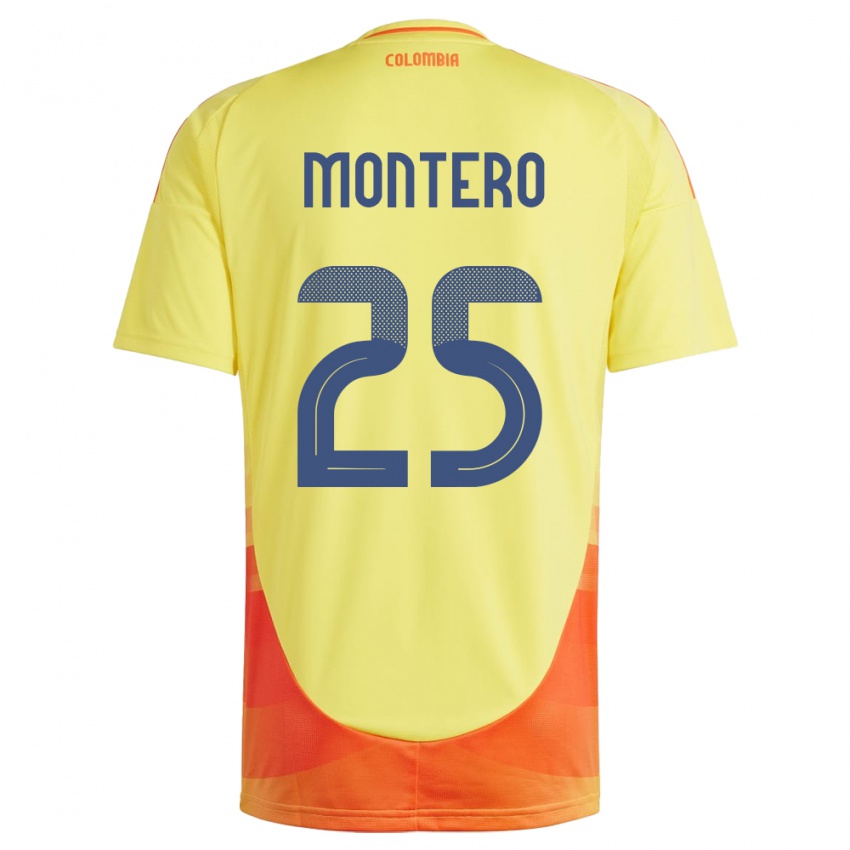 Niño Camiseta Colombia Álvaro Montero #25 Amarillo 1ª Equipación 24-26 La Camisa Argentina