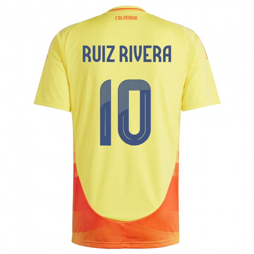 Niño Camiseta Colombia Daniel Ruiz Rivera #10 Amarillo 1ª Equipación 24-26 La Camisa Argentina