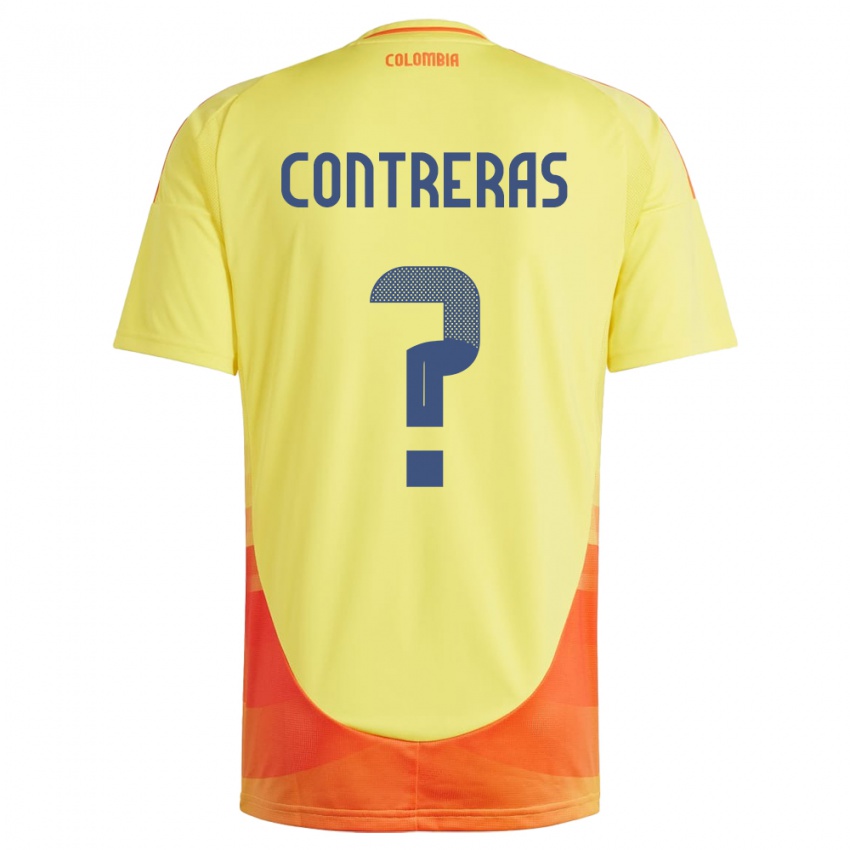 Niño Camiseta Colombia David Contreras #0 Amarillo 1ª Equipación 24-26 La Camisa Argentina