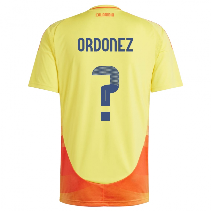 Niño Camiseta Colombia Willian Ordóñez #0 Amarillo 1ª Equipación 24-26 La Camisa Argentina