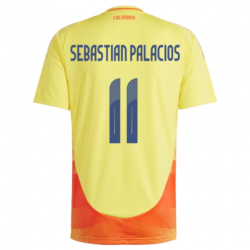 Niño Camiseta Colombia Juan Sebastián Palacios #11 Amarillo 1ª Equipación 24-26 La Camisa Argentina