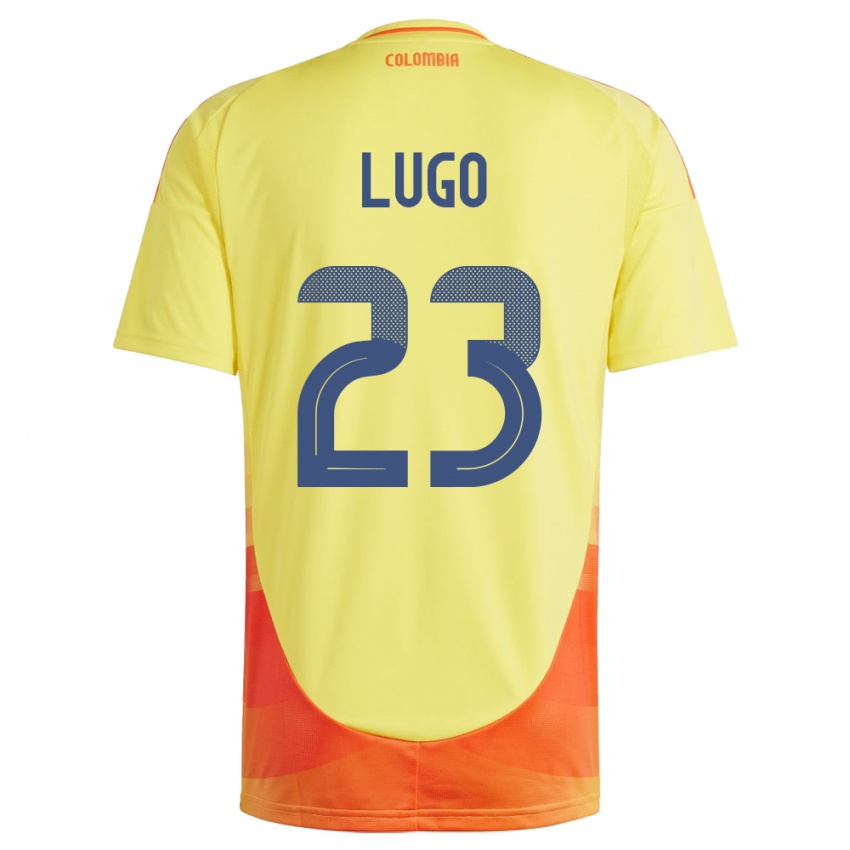 Niño Camiseta Colombia Michelle Lugo #23 Amarillo 1ª Equipación 24-26 La Camisa Argentina