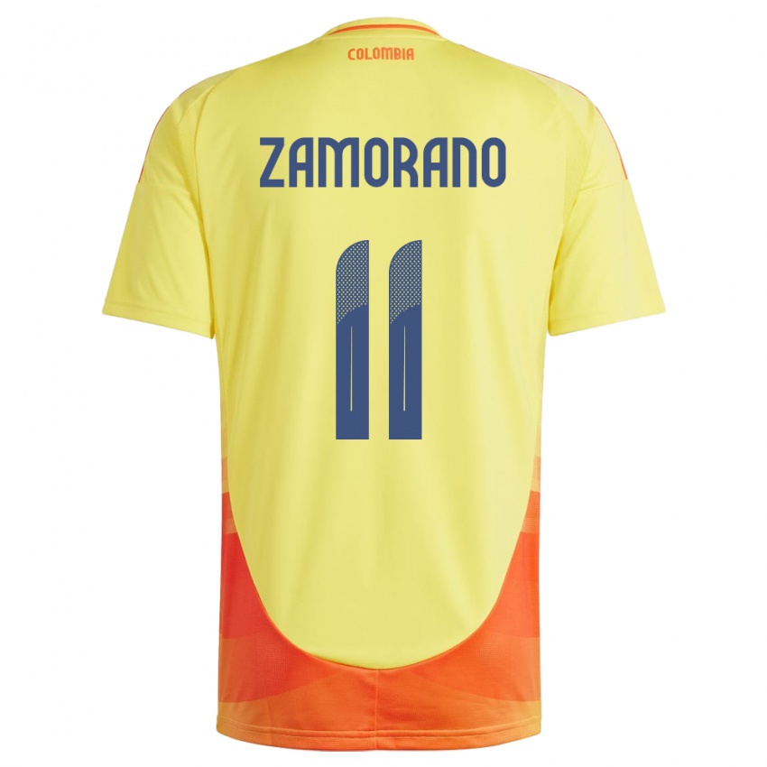 Niño Camiseta Colombia Mariana Zamorano #11 Amarillo 1ª Equipación 24-26 La Camisa Argentina