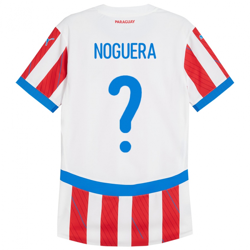 Niño Camiseta Paraguay Junior Noguera #0 Blanco Rojo 1ª Equipación 24-26 La Camisa Argentina