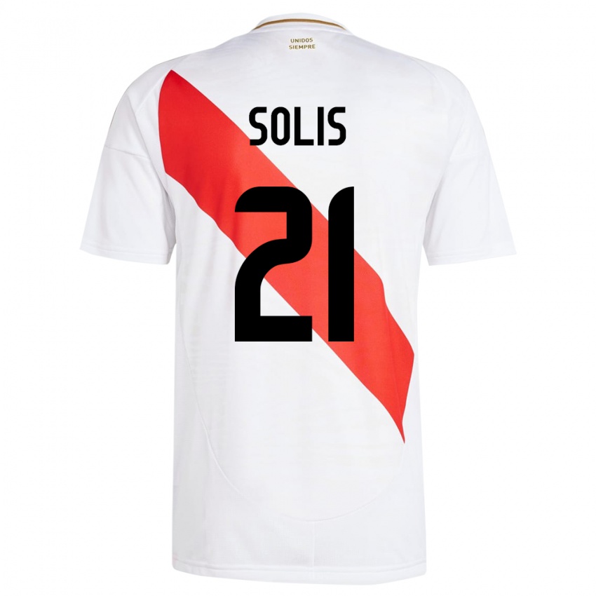 Niño Camiseta Perú Renato Solís #21 Blanco 1ª Equipación 24-26 La Camisa Argentina