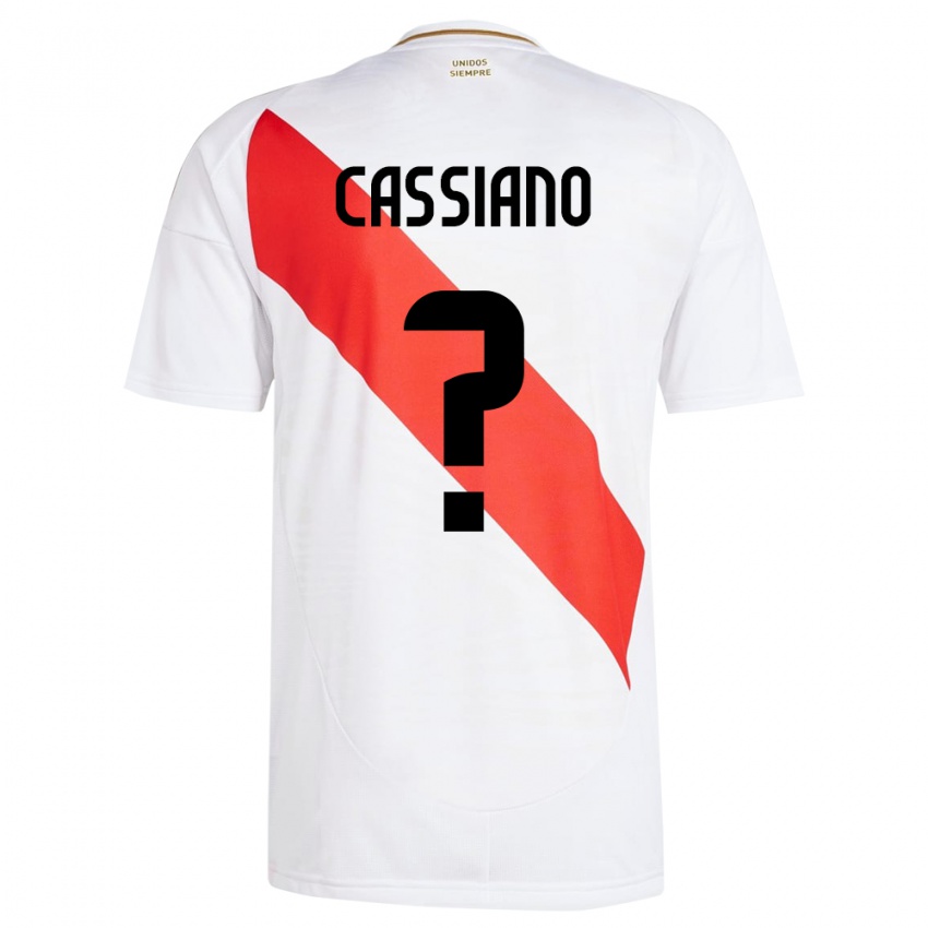 Niño Camiseta Perú Franshesko Cassiano #0 Blanco 1ª Equipación 24-26 La Camisa Argentina