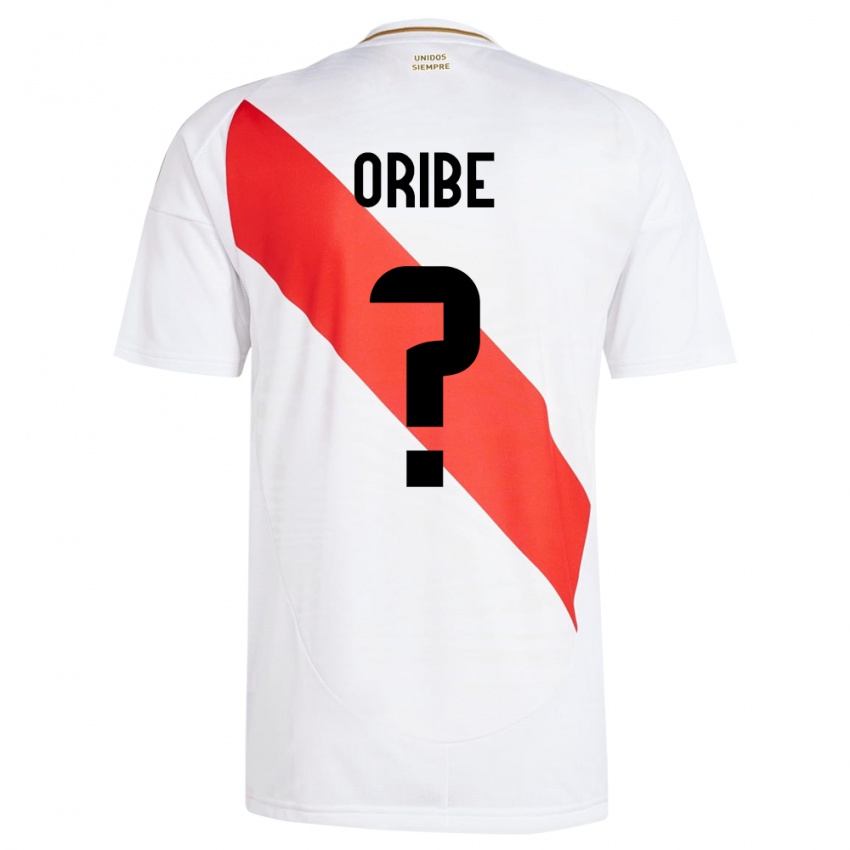 Niño Camiseta Perú Fabiana Oribe #0 Blanco 1ª Equipación 24-26 La Camisa Argentina