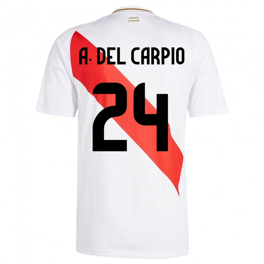 Niño Camiseta Perú Annie Del Carpio #24 Blanco 1ª Equipación 24-26 La Camisa Argentina