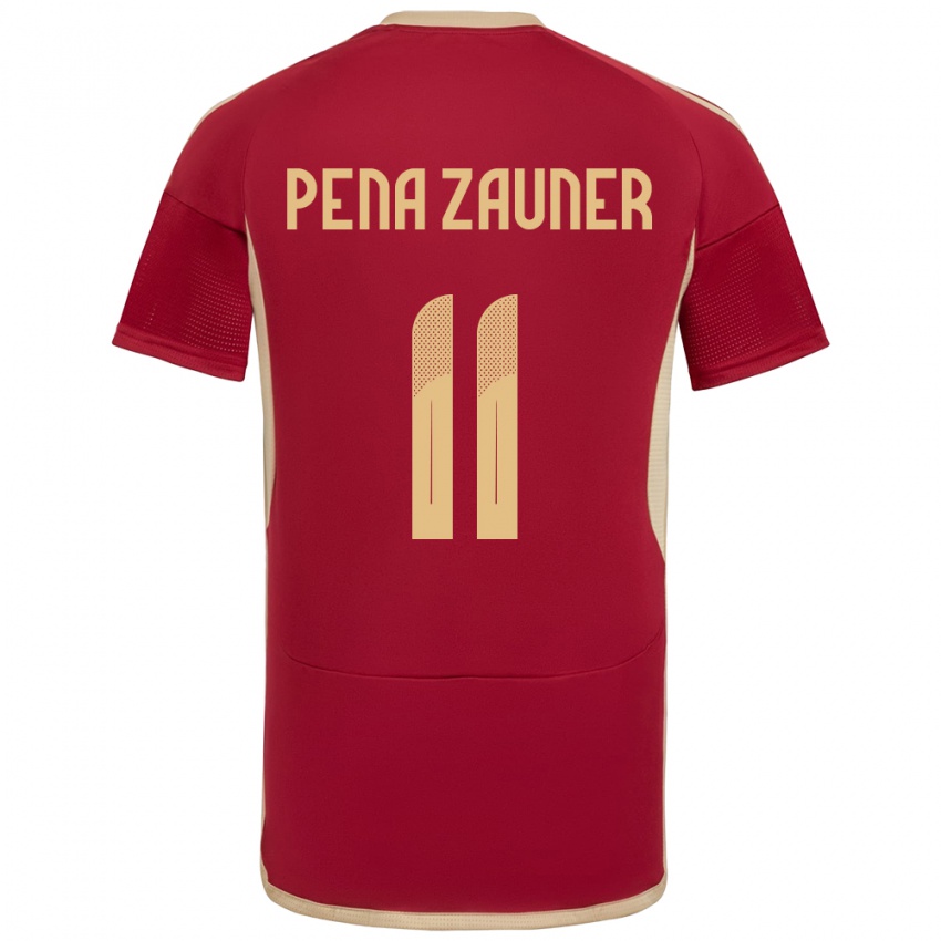 Niño Camiseta Venezuela Enrique Peña Zauner #11 Borgoña 1ª Equipación 24-26 La Camisa Argentina