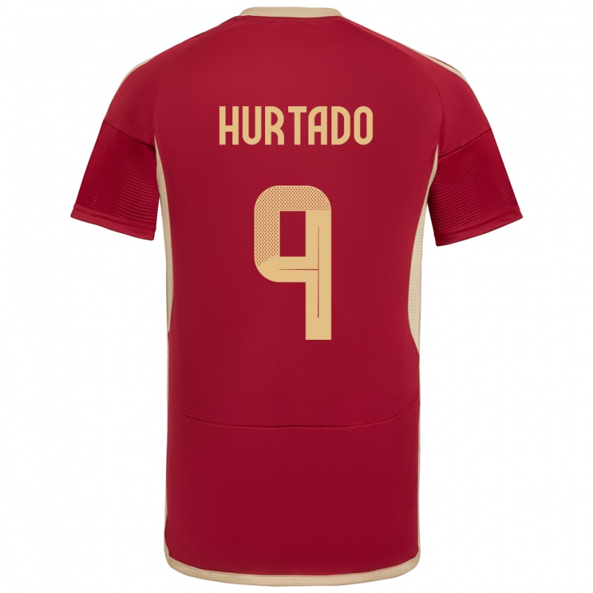 Niño Camiseta Venezuela Jan Hurtado #9 Borgoña 1ª Equipación 24-26 La Camisa Argentina